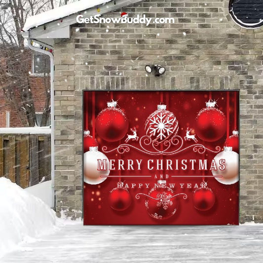 Merry Christmas- SnowBuddy™️ Garage Door Cover