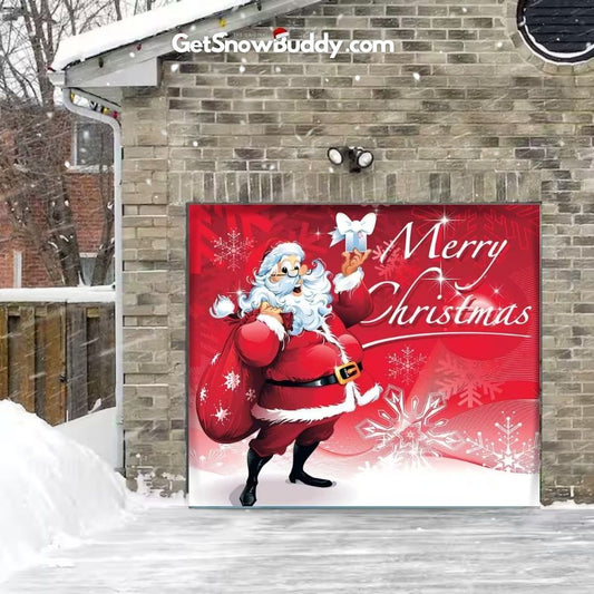 Santa Christmas- SnowBuddy™️ Garage Door Cover