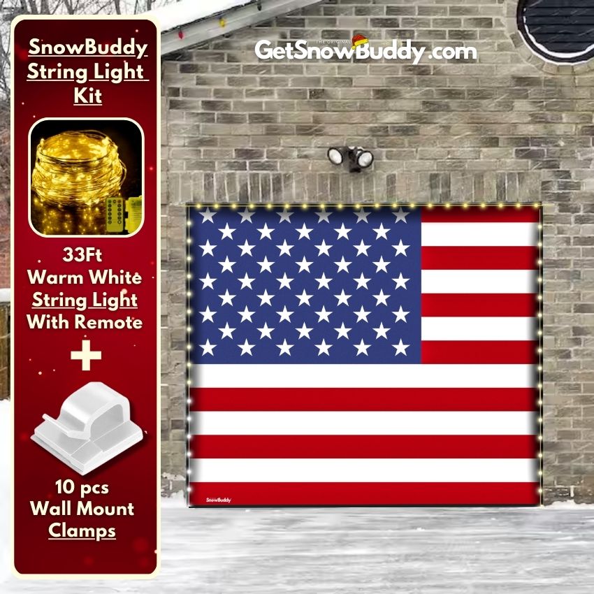 United States Of America Flag- SnowBuddy™️ Garage Door Cover