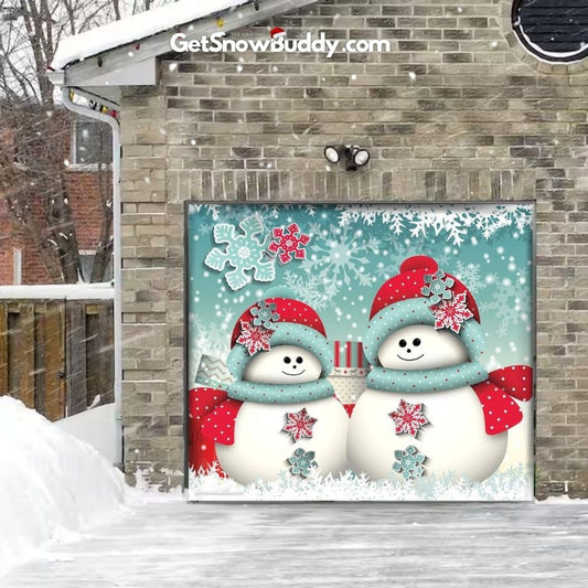 SnowMen- SnowBuddy™️ Garage Door Cover