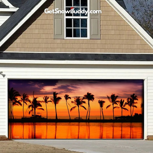 Beach Sunset- SnowBuddy™️ Garage Door Cover